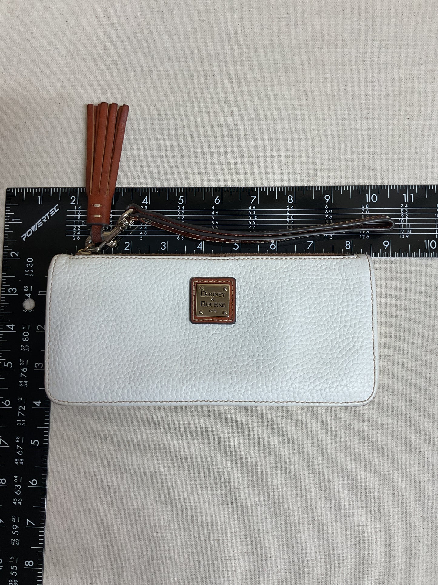 Handbag Designer By Dooney And Bourke In Brown & White, Size:Medium