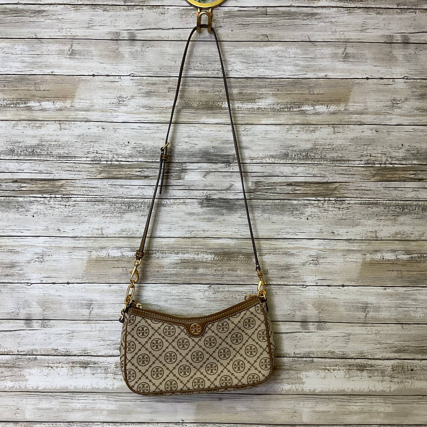 Crossbody Designer By Tory Burch In Brown, Size:Small