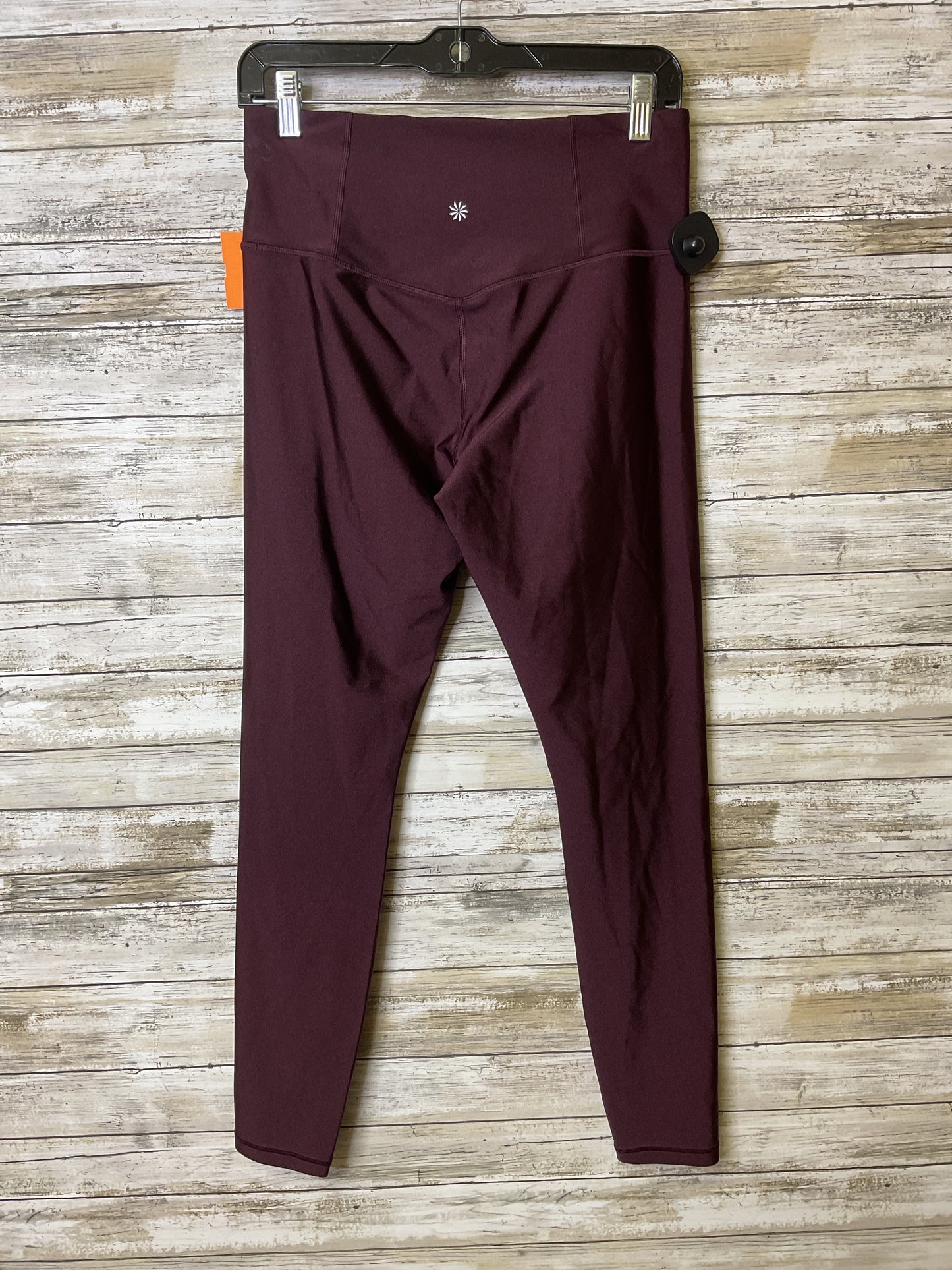 Athletic Leggings By Athleta In Maroon, Size:M