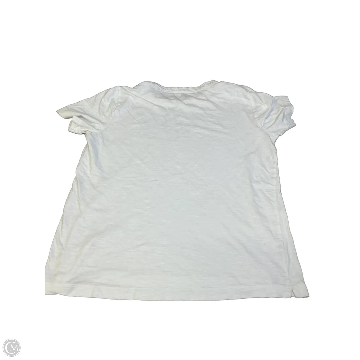 Top Short Sleeve Basic By Loft In Orange & White, Size: M