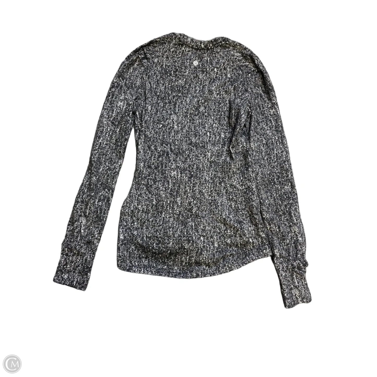 Athletic Top Long Sleeve Crewneck By Lululemon In Black & White, Size: Xs