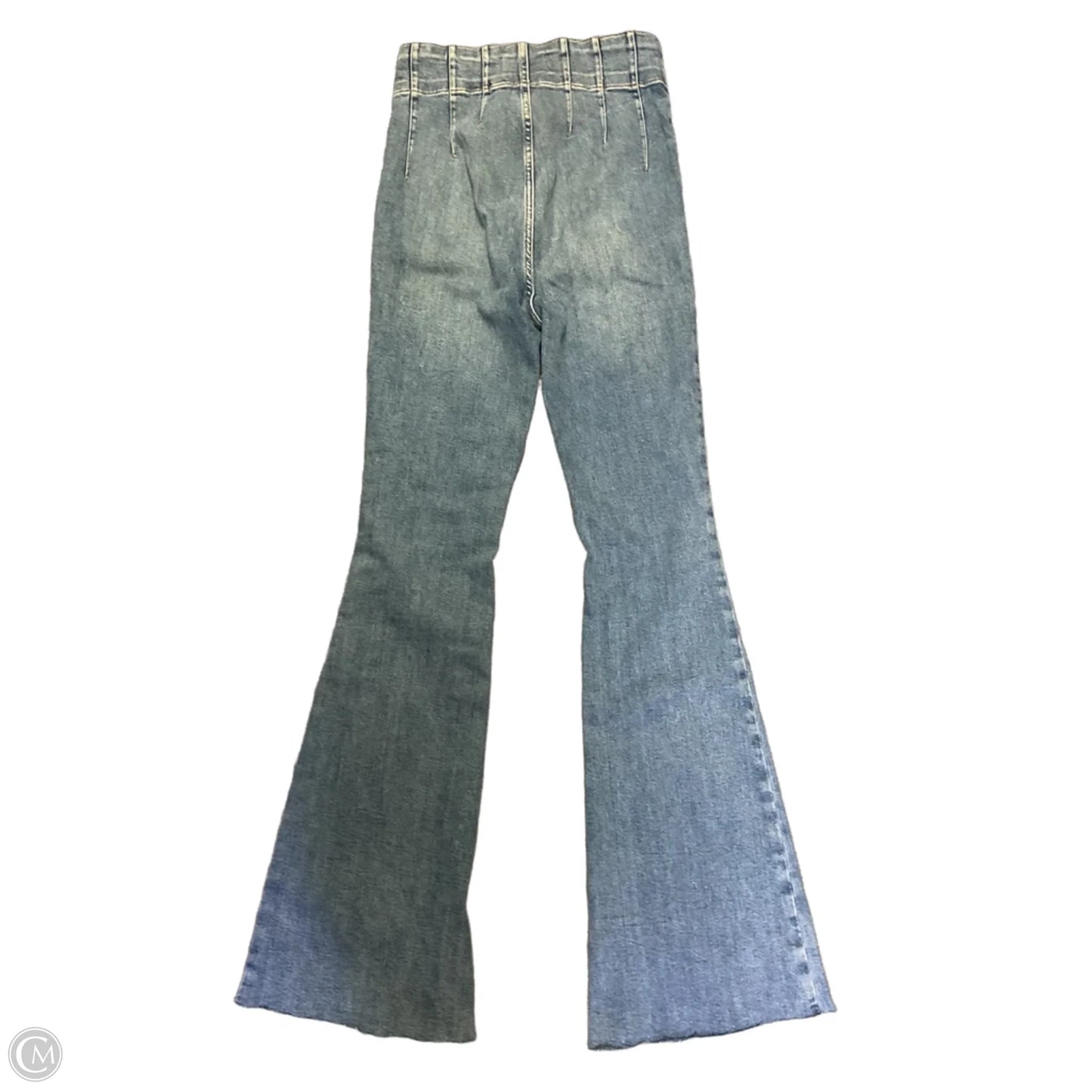 Jeans Flared By Free People In Blue Denim, Size: 8