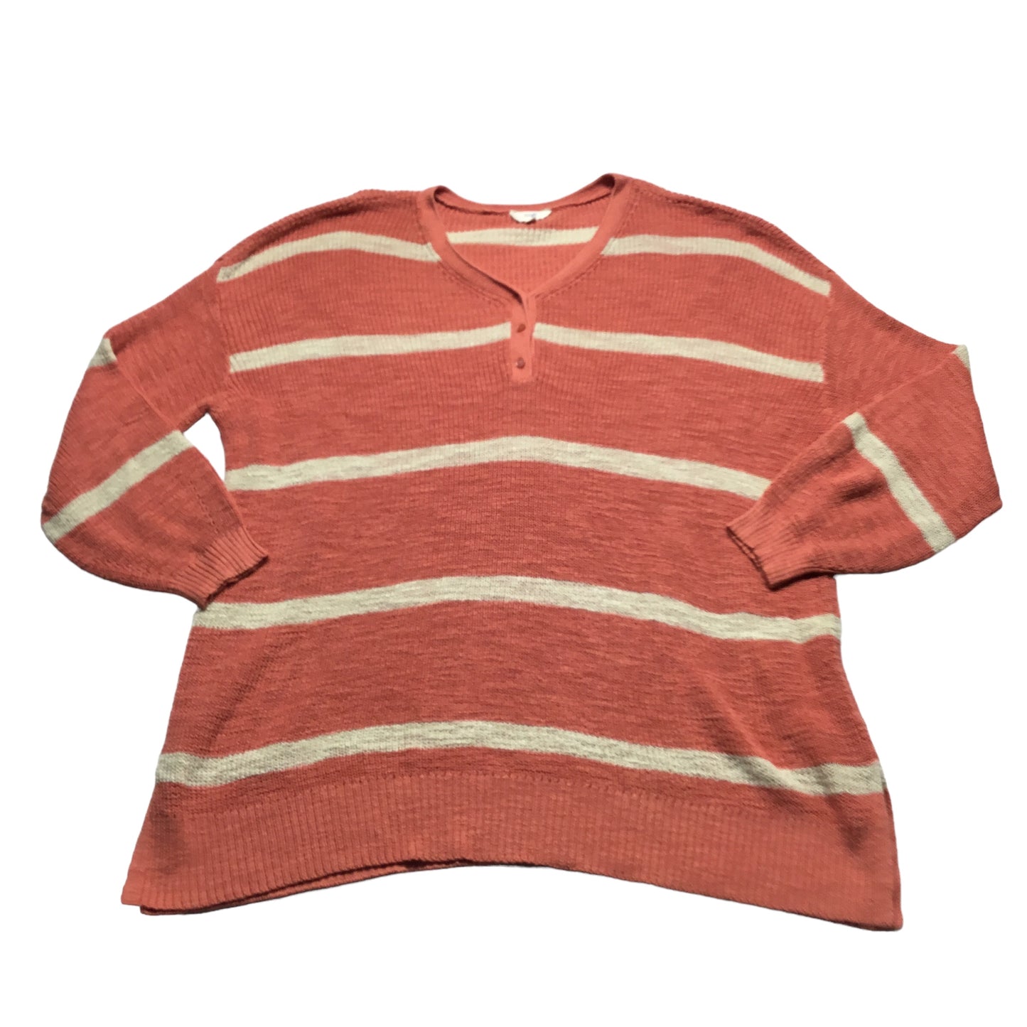 Striped Pattern Tunic Long Sleeve Terra & Sky, Size 3x