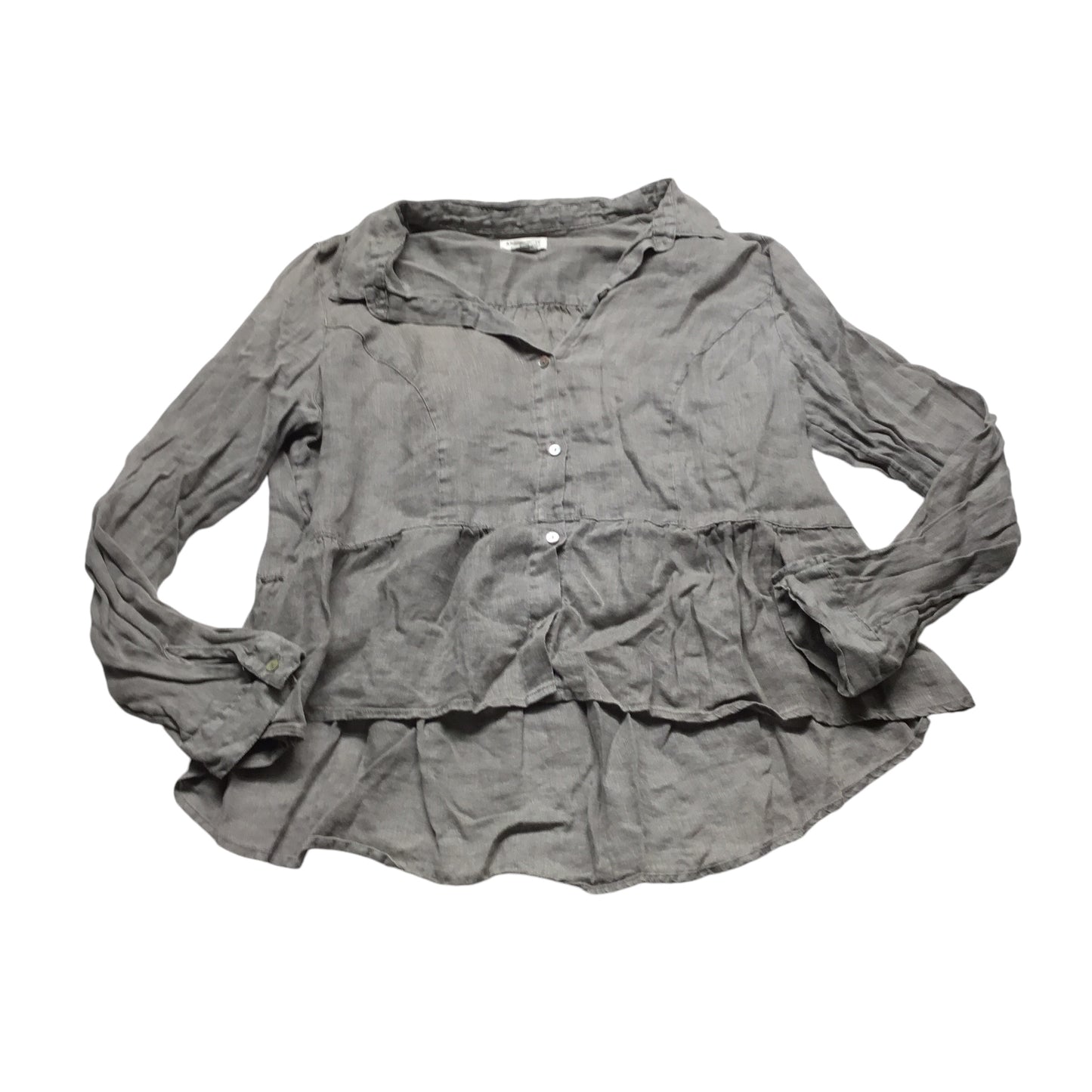 Top Long Sleeve By Artisan Ny In Taupe, Size: Xl
