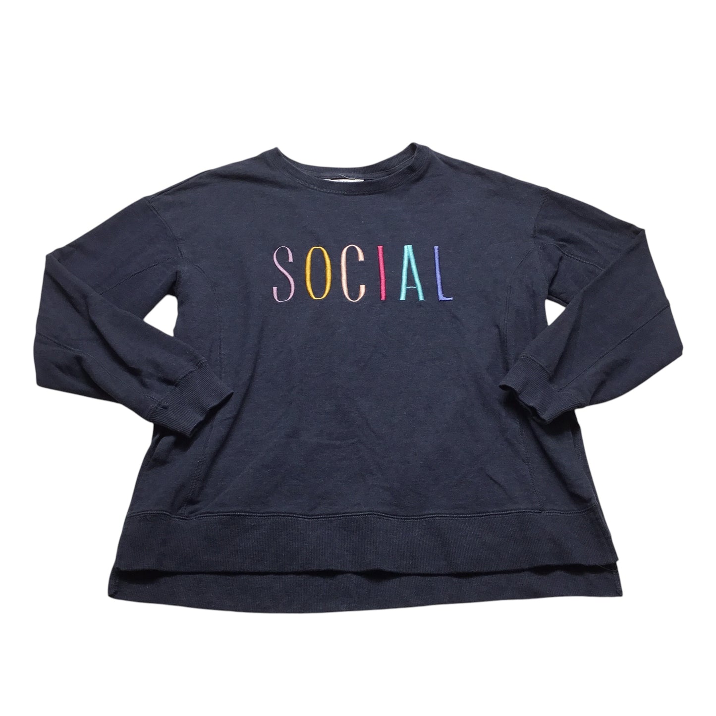 Top Long Sleeve By Wildfox In Blue, Size: M