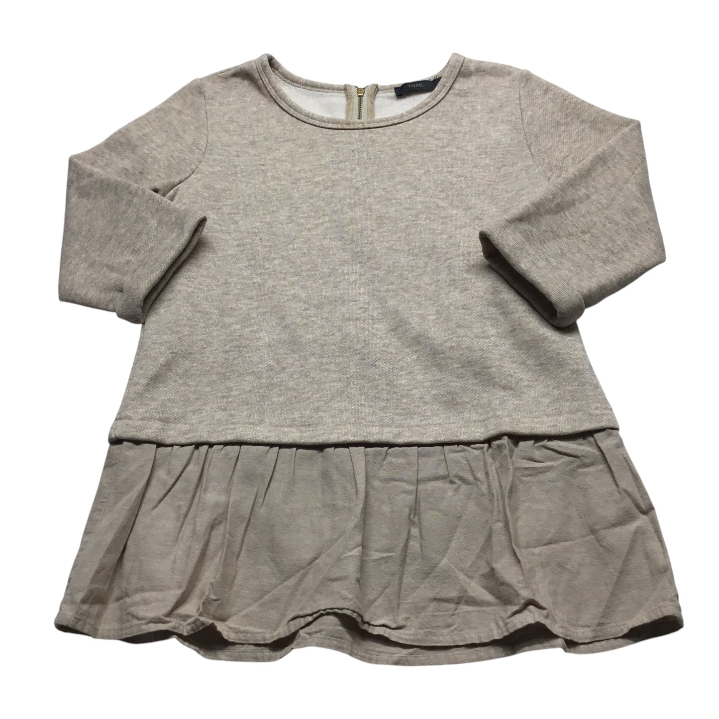 Top Long Sleeve By Thml In Tan, Size: S