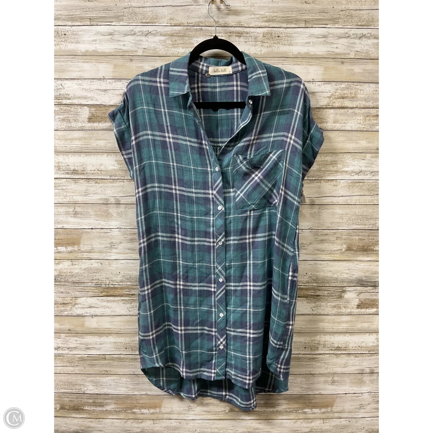 Dress Casual Midi By Bella Dahl In Blue & Green, Size: S