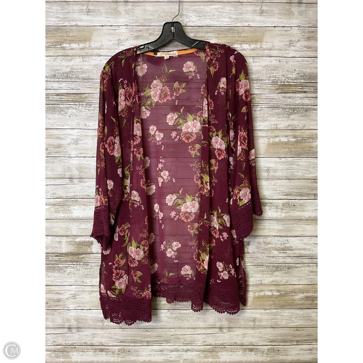 Kimono By Rewind In Maroon, Size: L
