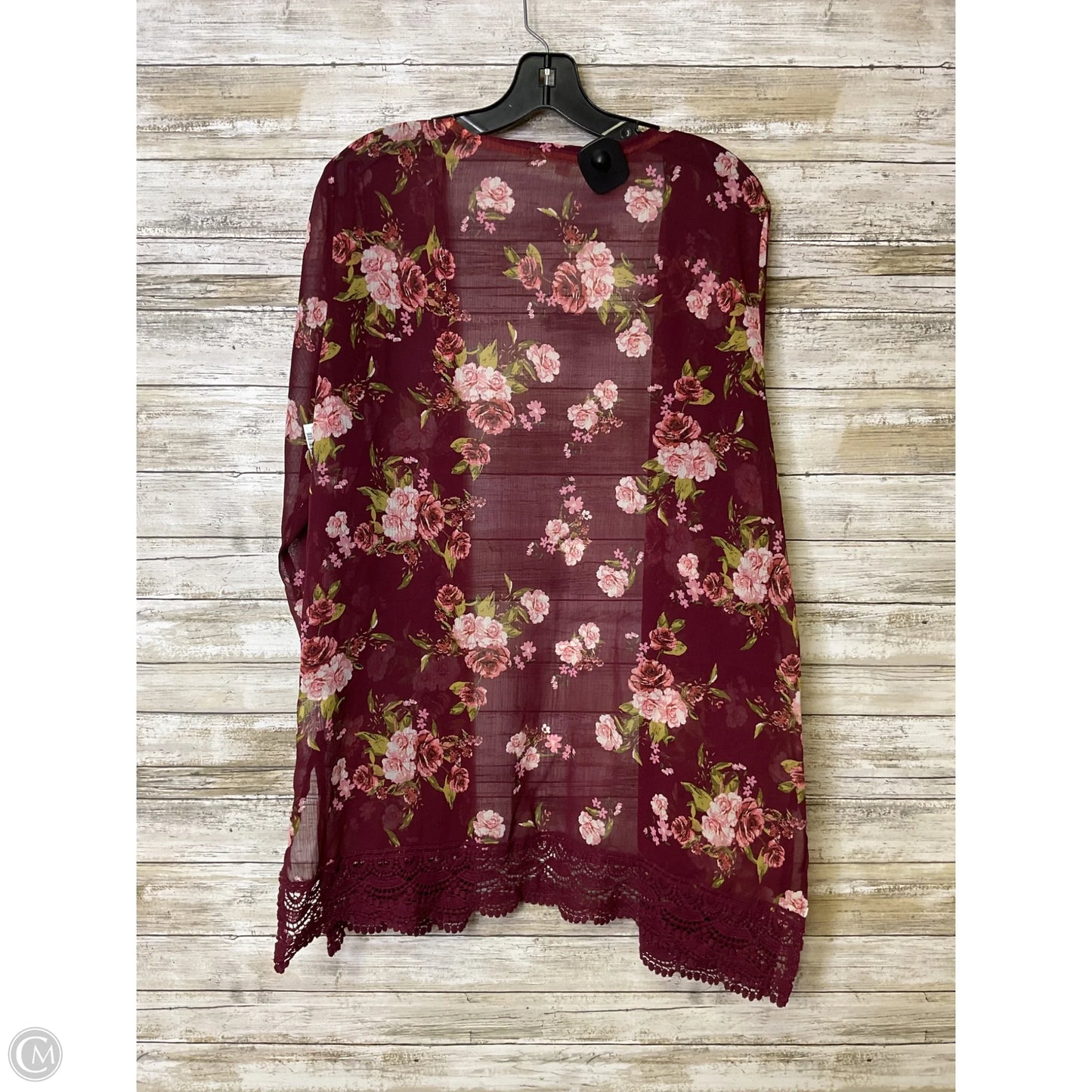 Kimono By Rewind In Maroon, Size: L