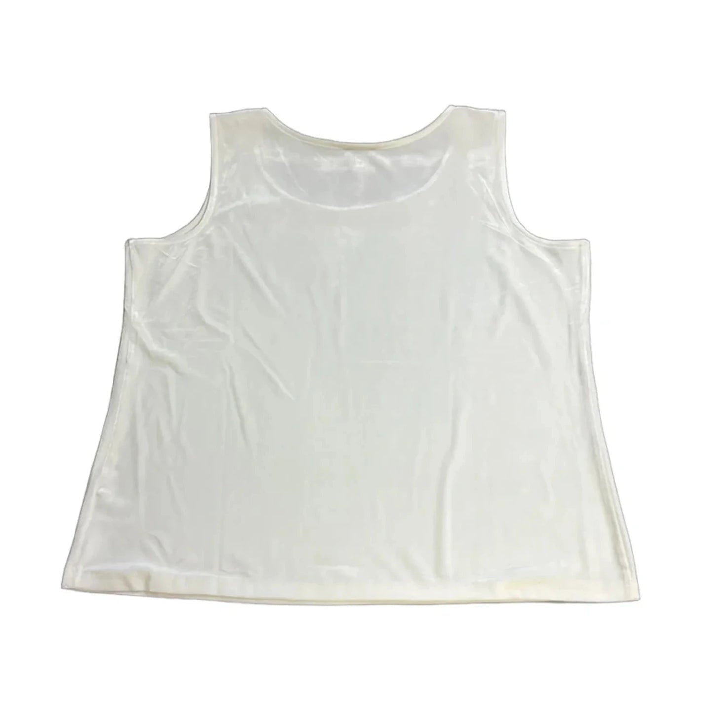 Top Sleeveless By Talbots In White, Size: 2x