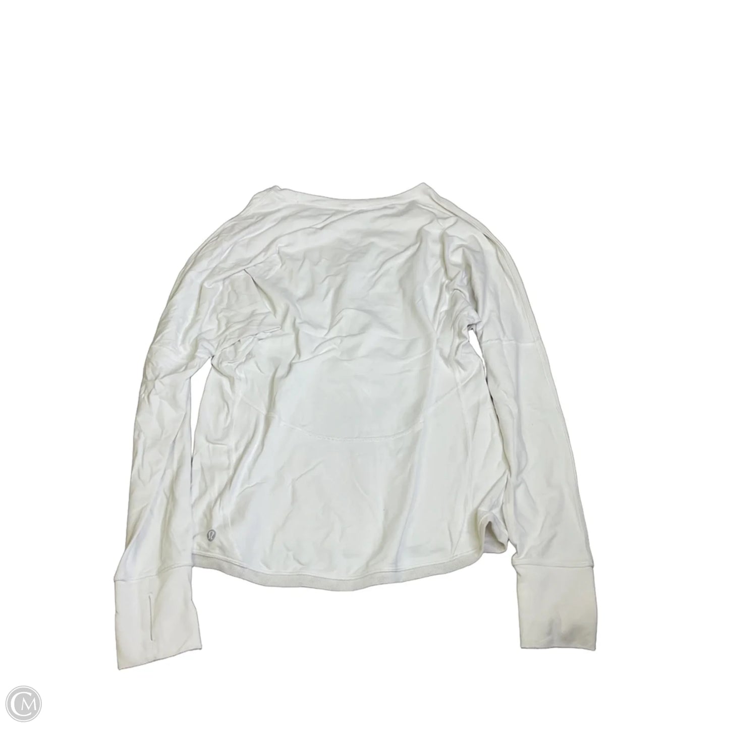Athletic Top Long Sleeve Crewneck By Lululemon In White, Size: 6