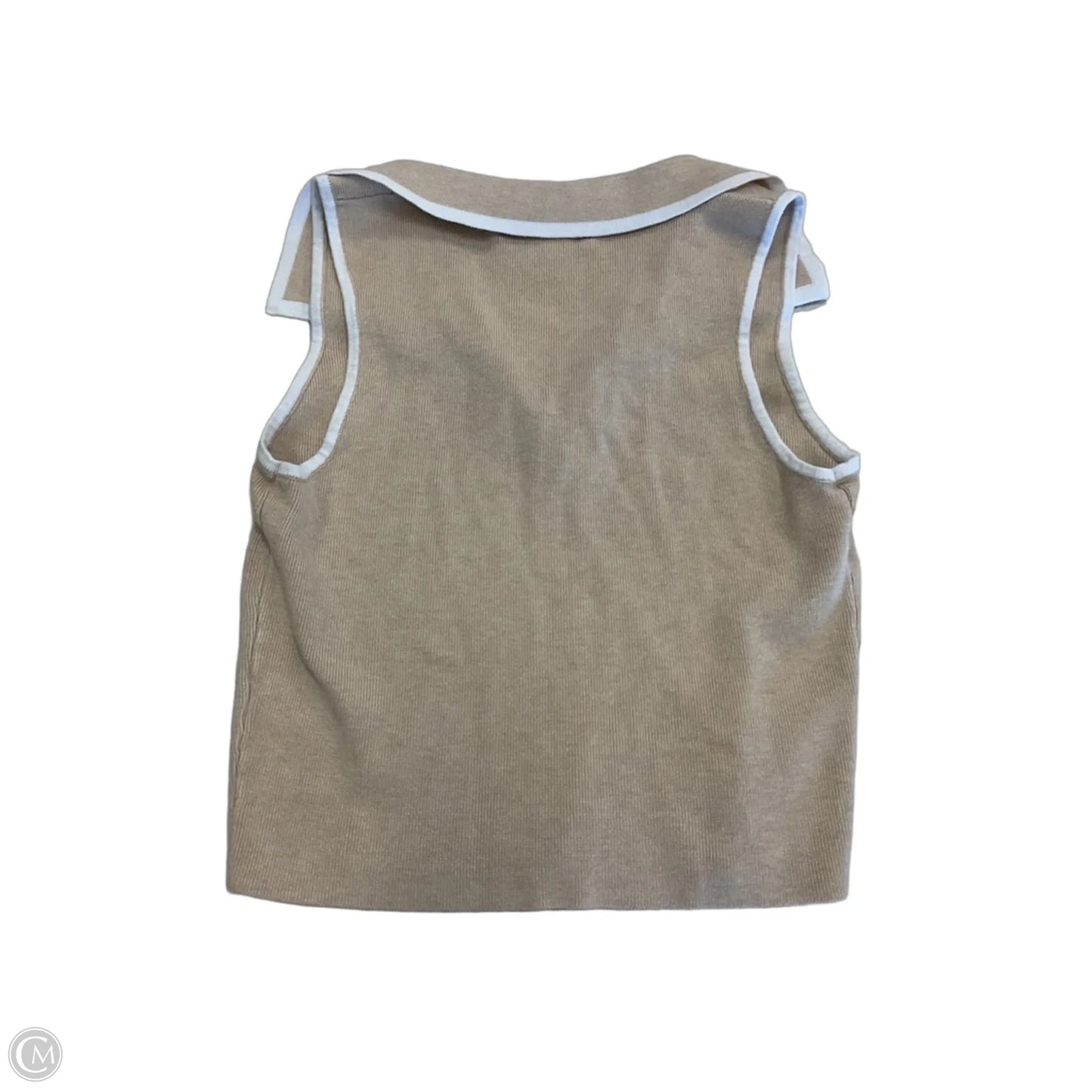 Top Sleeveless By Cmb In Beige, Size: S