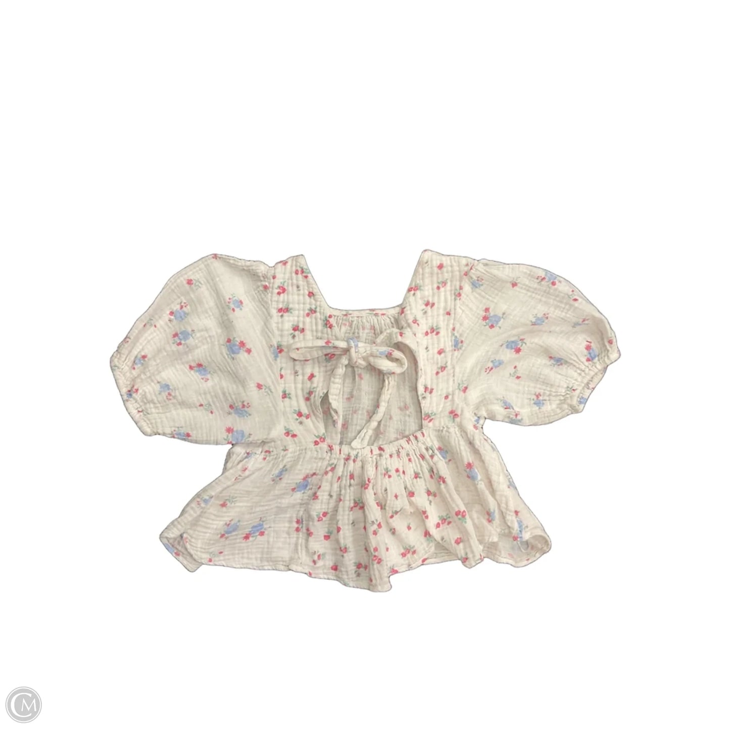 Top Short Sleeve By Free People In Floral Print, Size: S