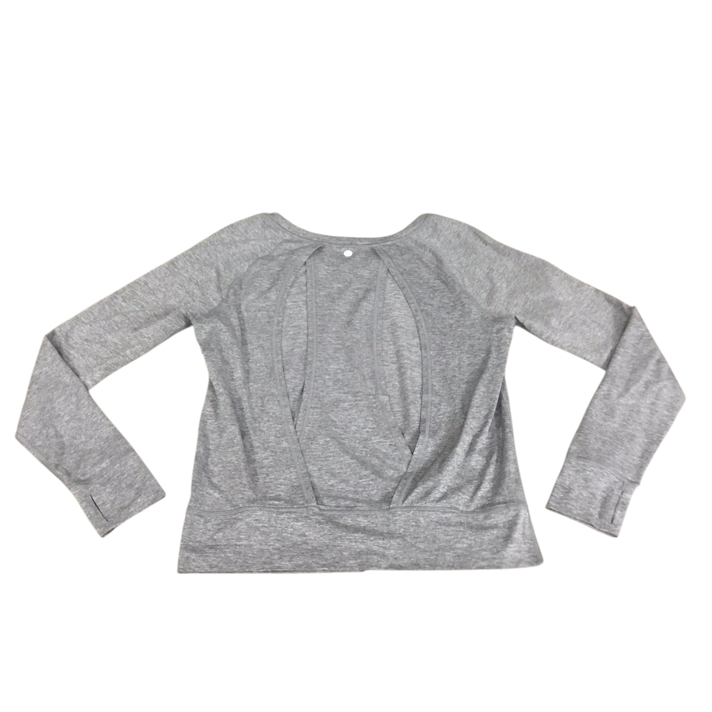 Athletic Top Long Sleeve Crewneck By Yogalicious In Grey, Size: S
