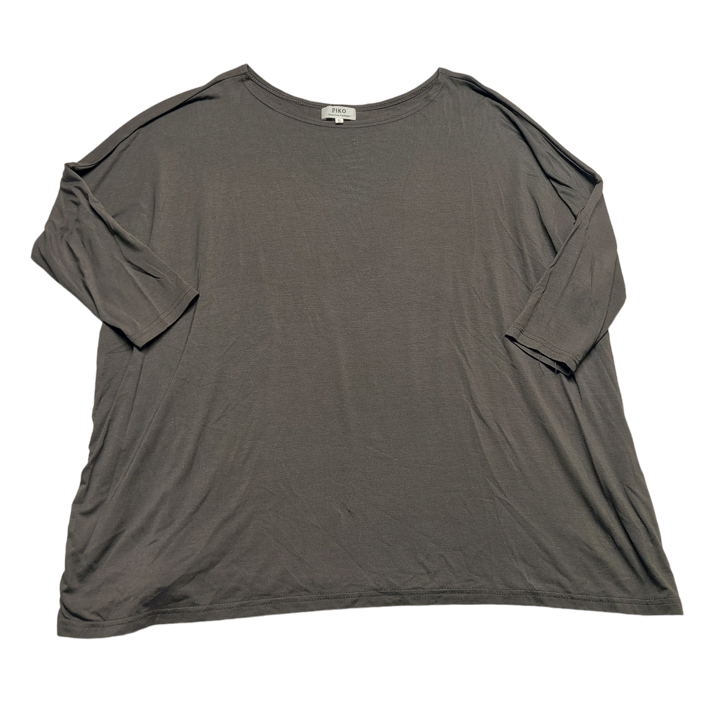 Grey Top Long Sleeve Piko, Size S