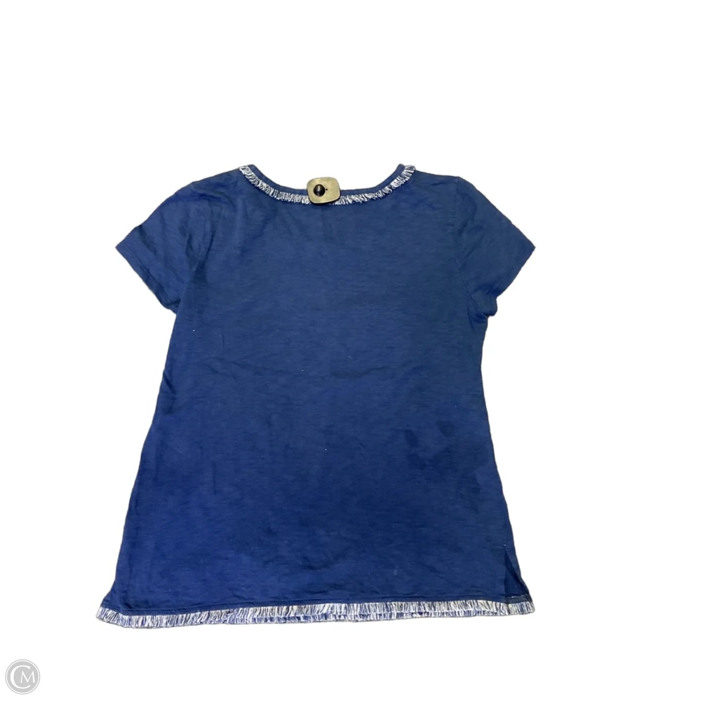 Top Short Sleeve Basic By Talbots In Navy, Size: M