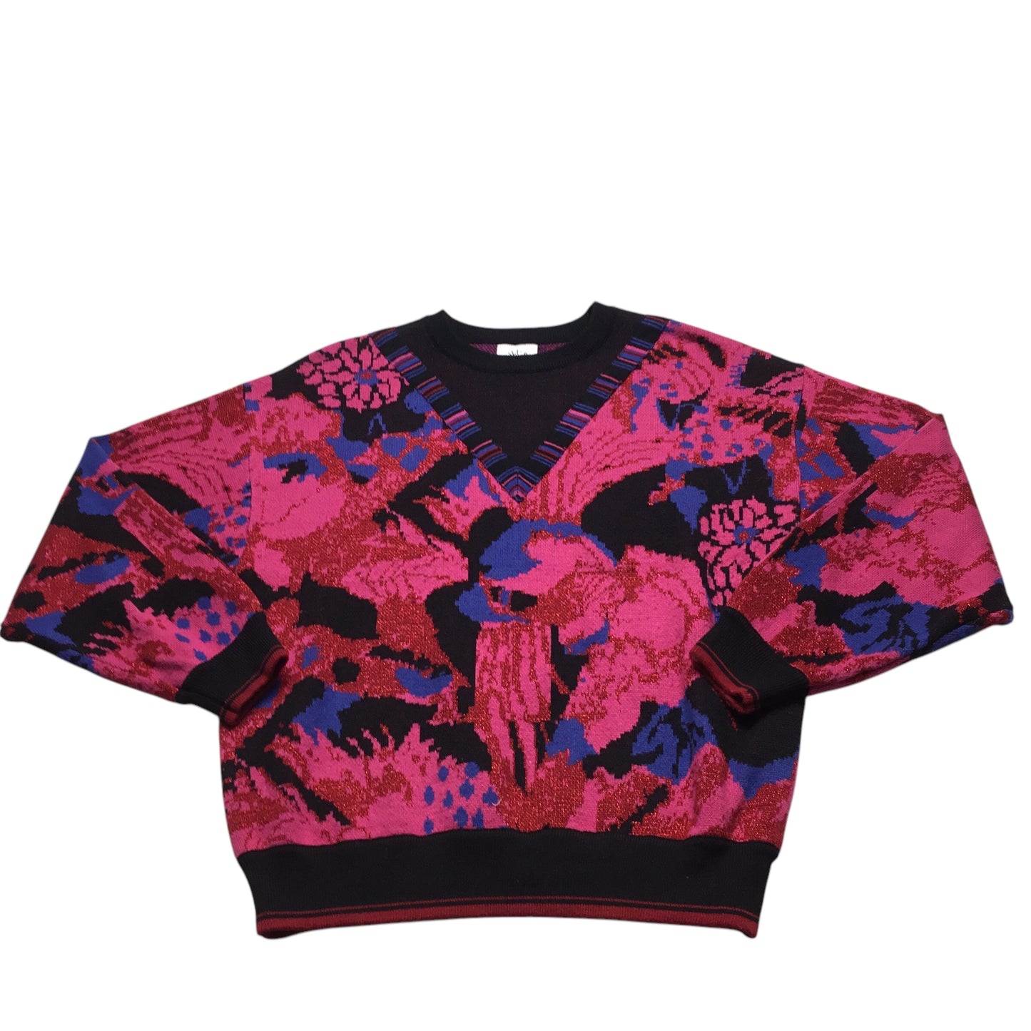 Sweater By Lili Sidonio In Black & Pink, Size: M