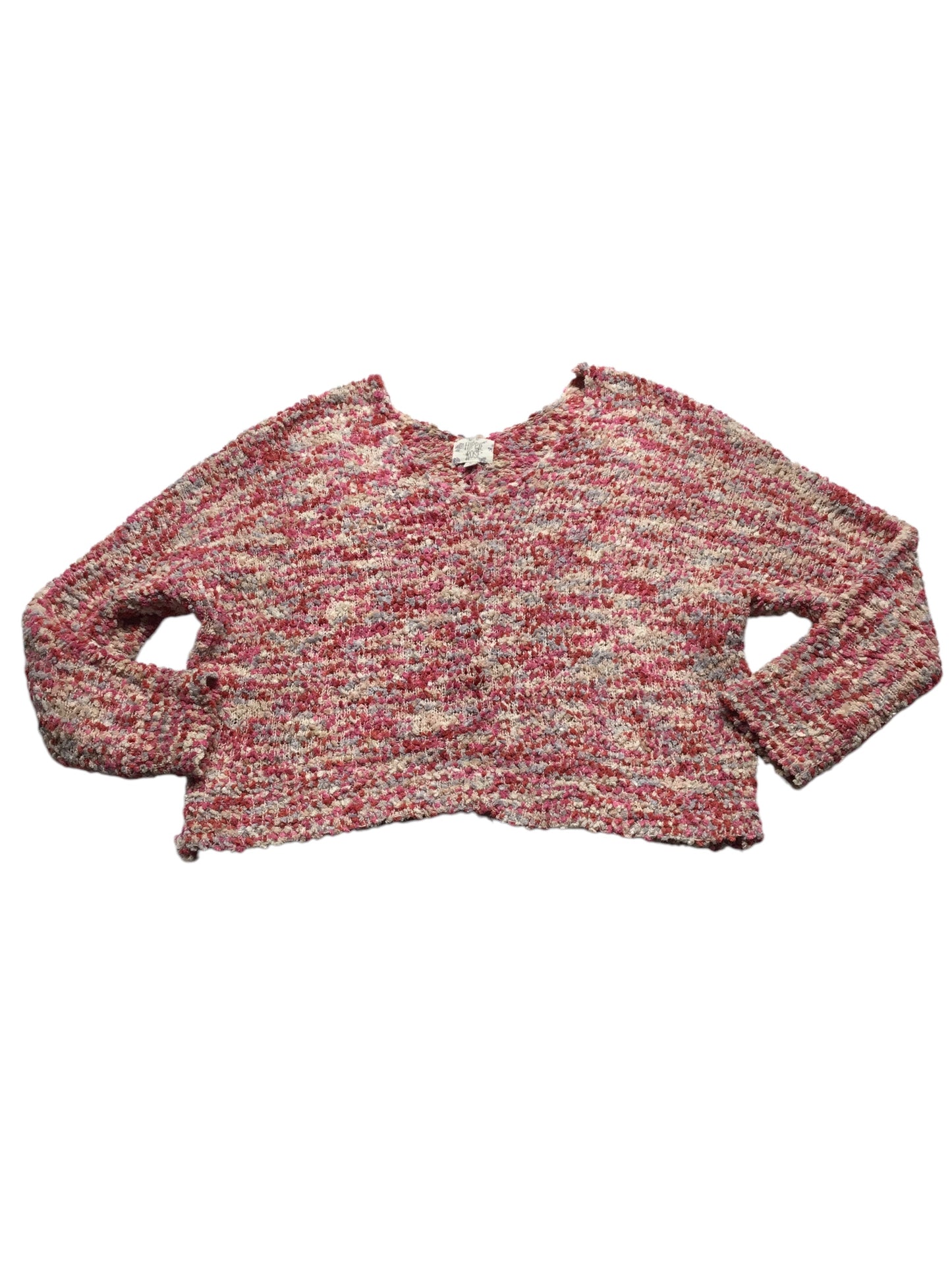 Sweater By Hippie Rose In Pink & Red, Size: M