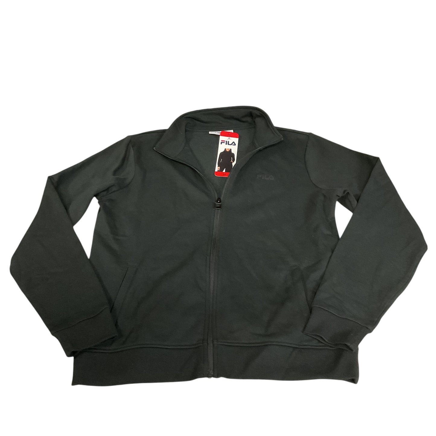 Athletic Jacket By Fila In Black, Size: M