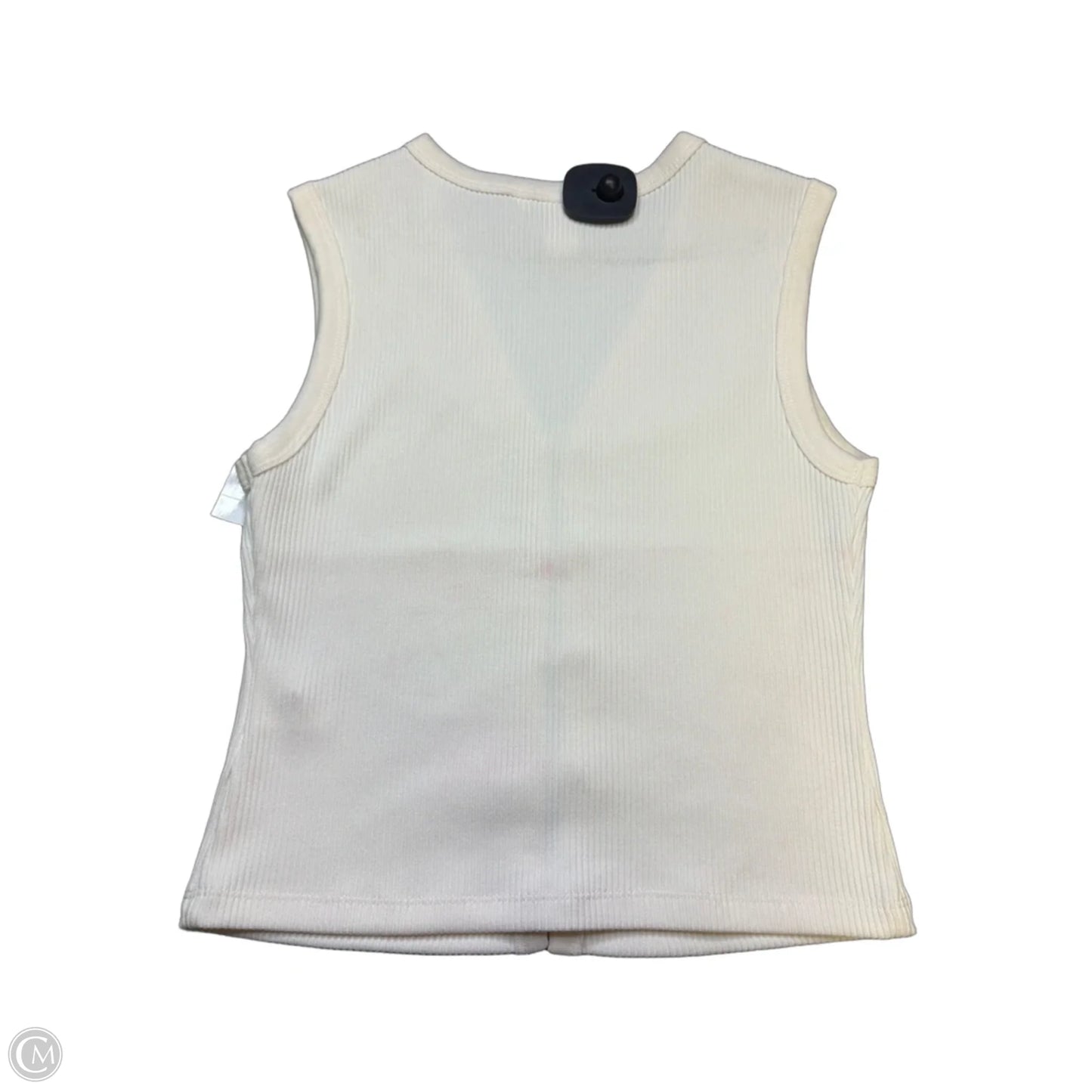 Top Sleeveless By H&m In Cream, Size: S