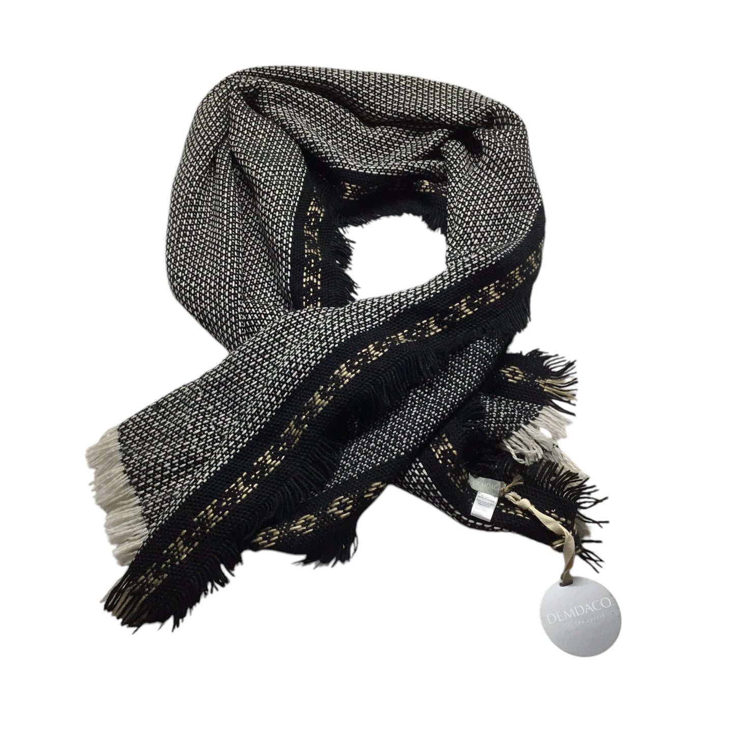 Shawl By Clothes Mentor In Black & Tan