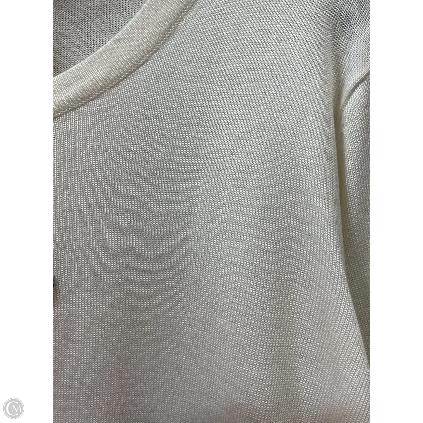 Sweater Designer By Karl Lagerfeld In White, Size: Xl