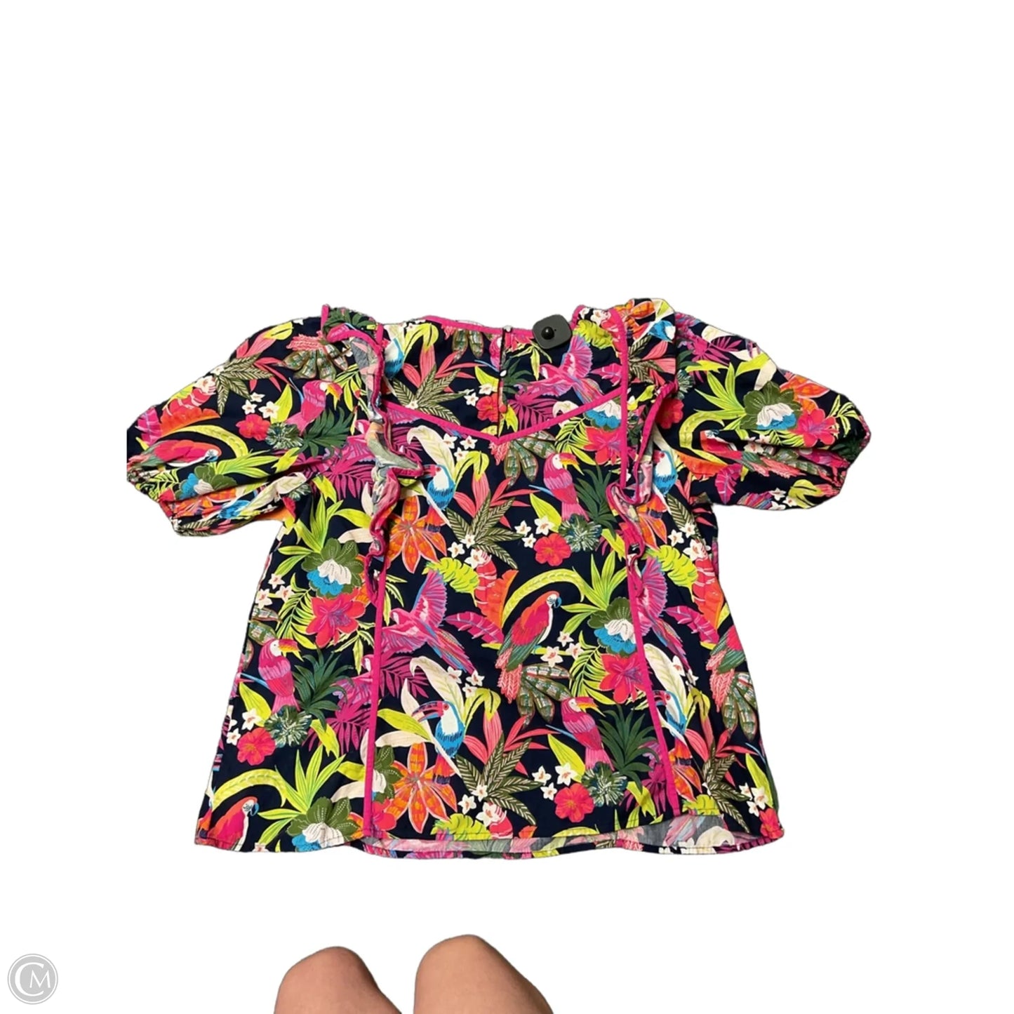 Top Short Sleeve By Crown And Ivy In Tropical Print, Size: Xl