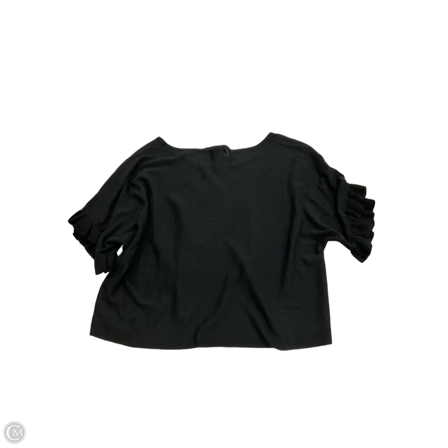 Top Short Sleeve By Max Studio In Black, Size: L