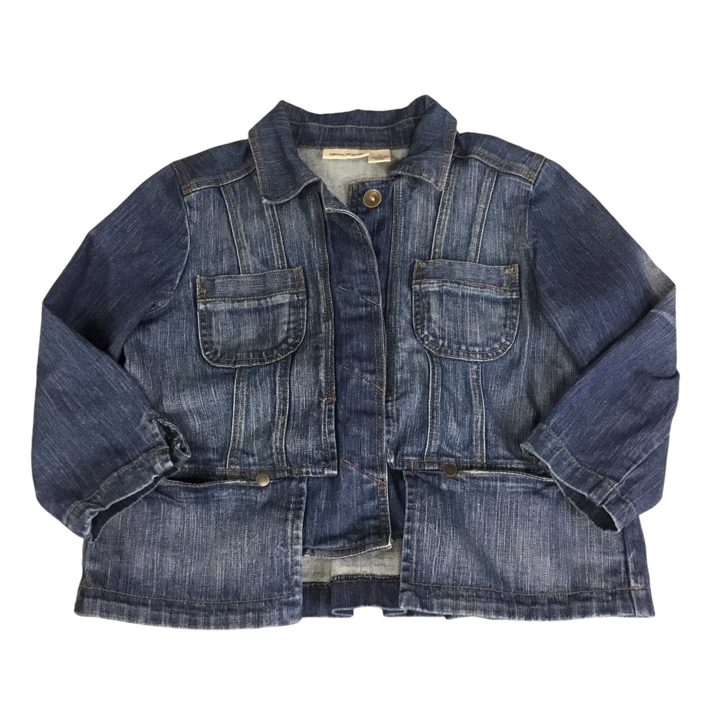 Jacket Denim By Dkny In Blue, Size: M