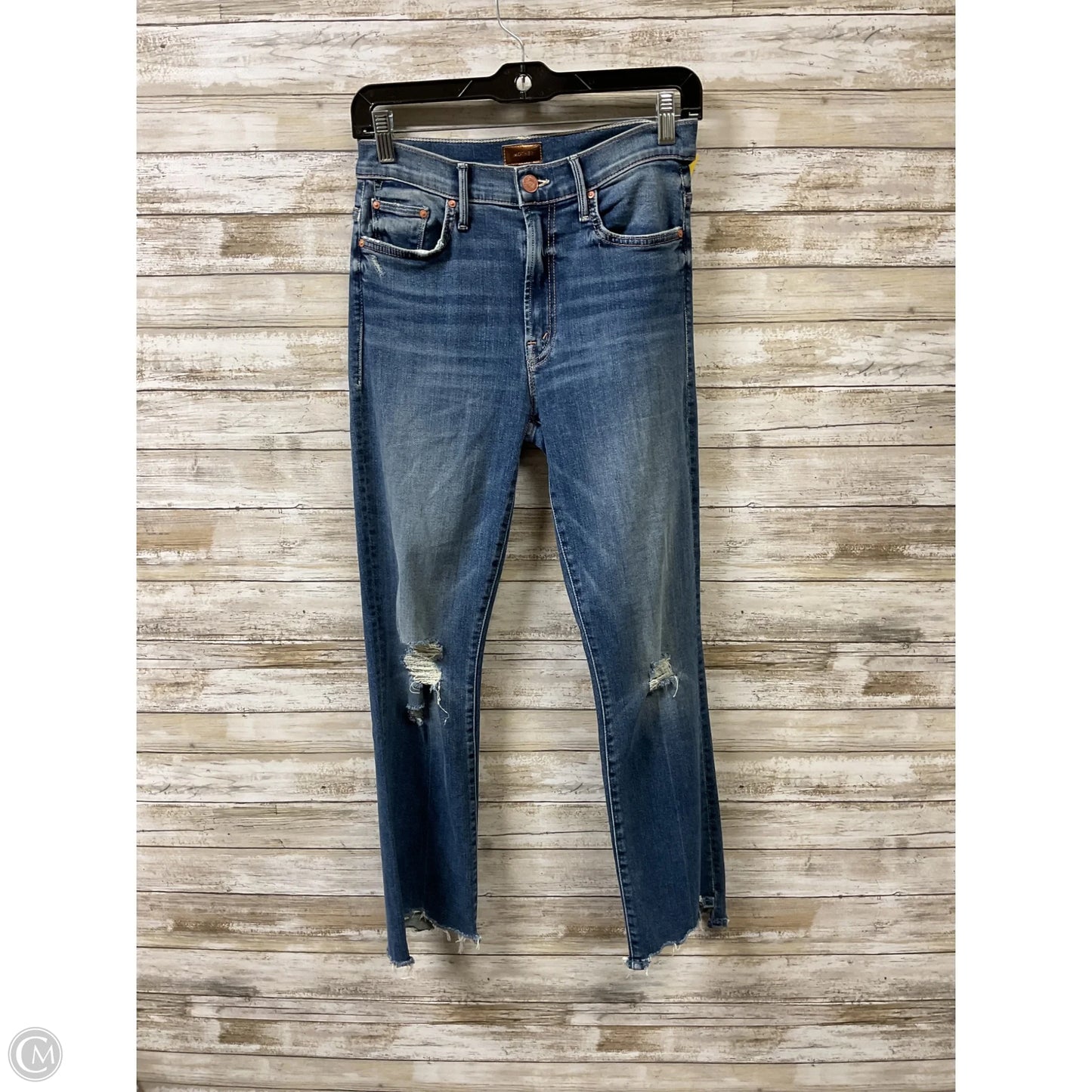 Jeans Straight By Mother In Blue Denim, Size: 2
