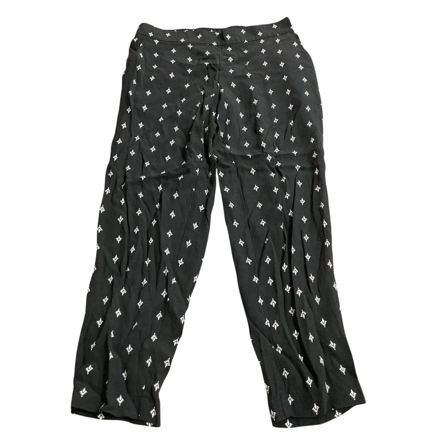 Pants Linen By Loft In Black & White, Size: Xxs