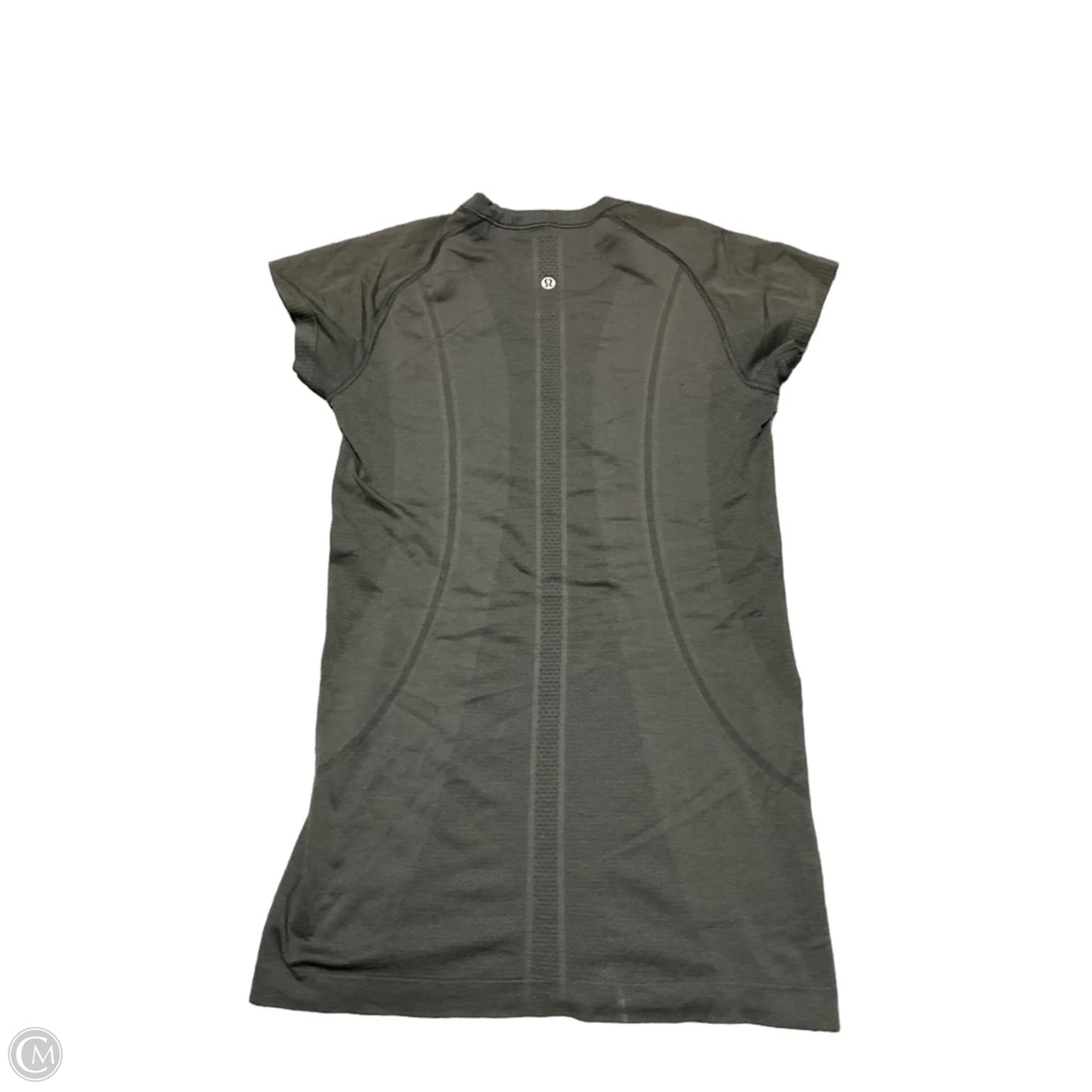 Athletic Top Short Sleeve By Lululemon In Black, Size: 8
