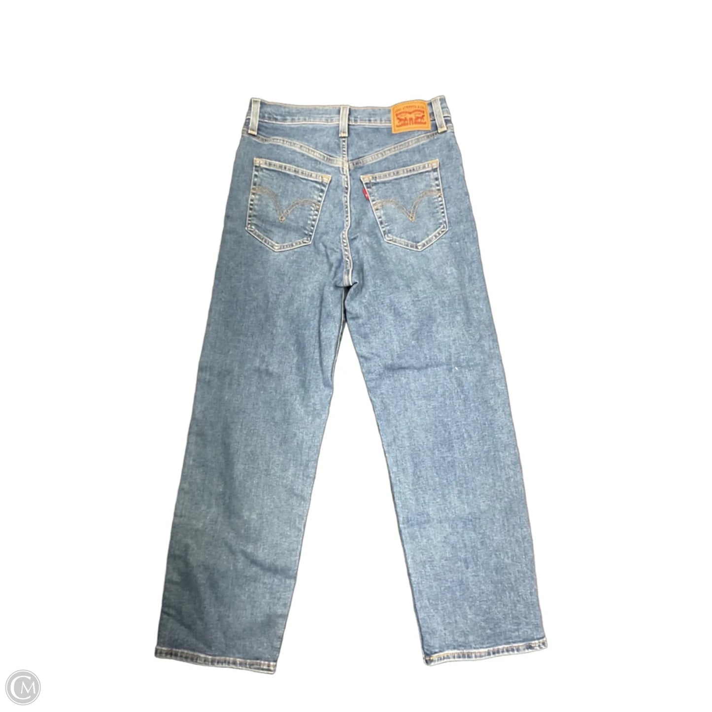 Jeans Straight By Levis In Blue Denim, Size: 4