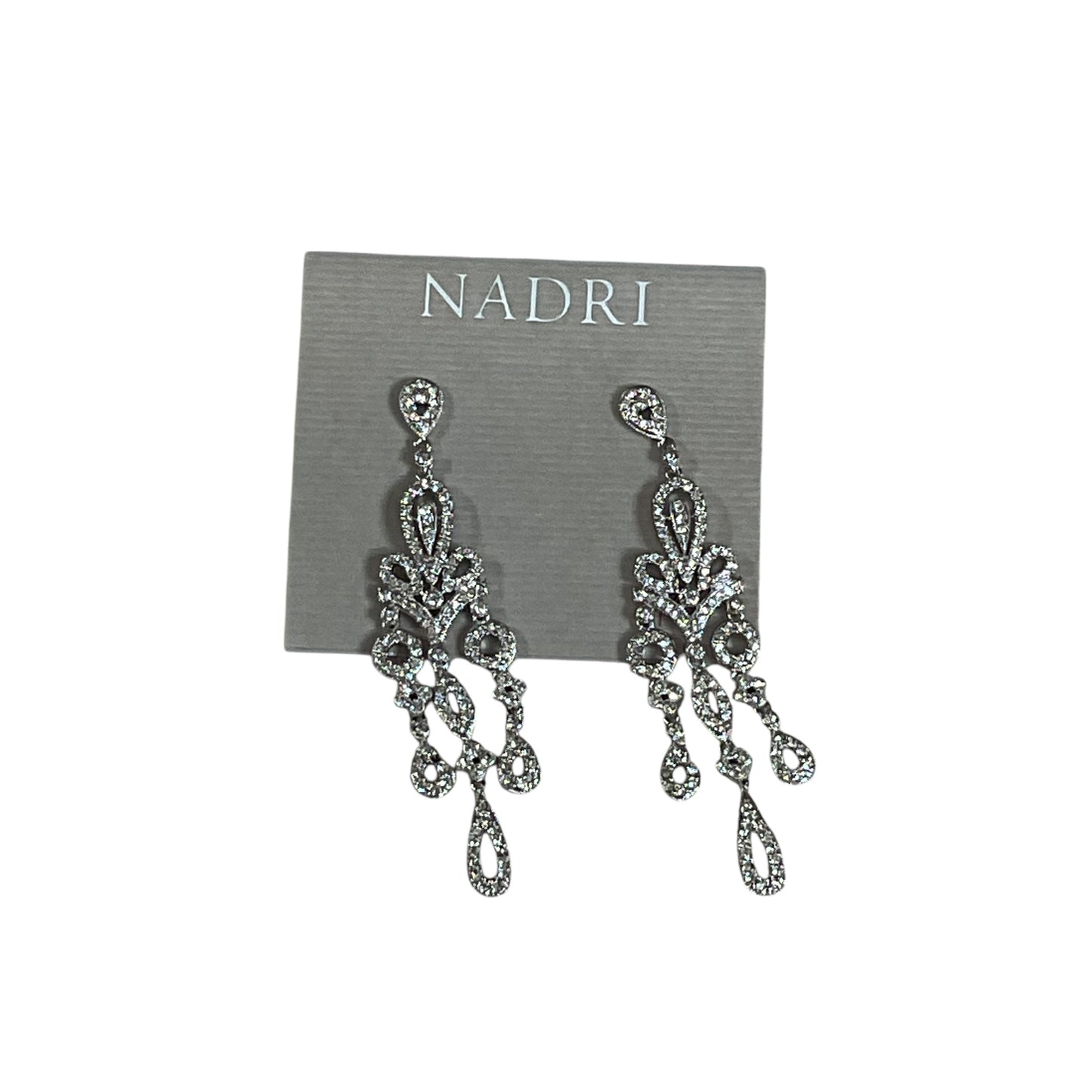 Earrings Statement By Nadri In Silver