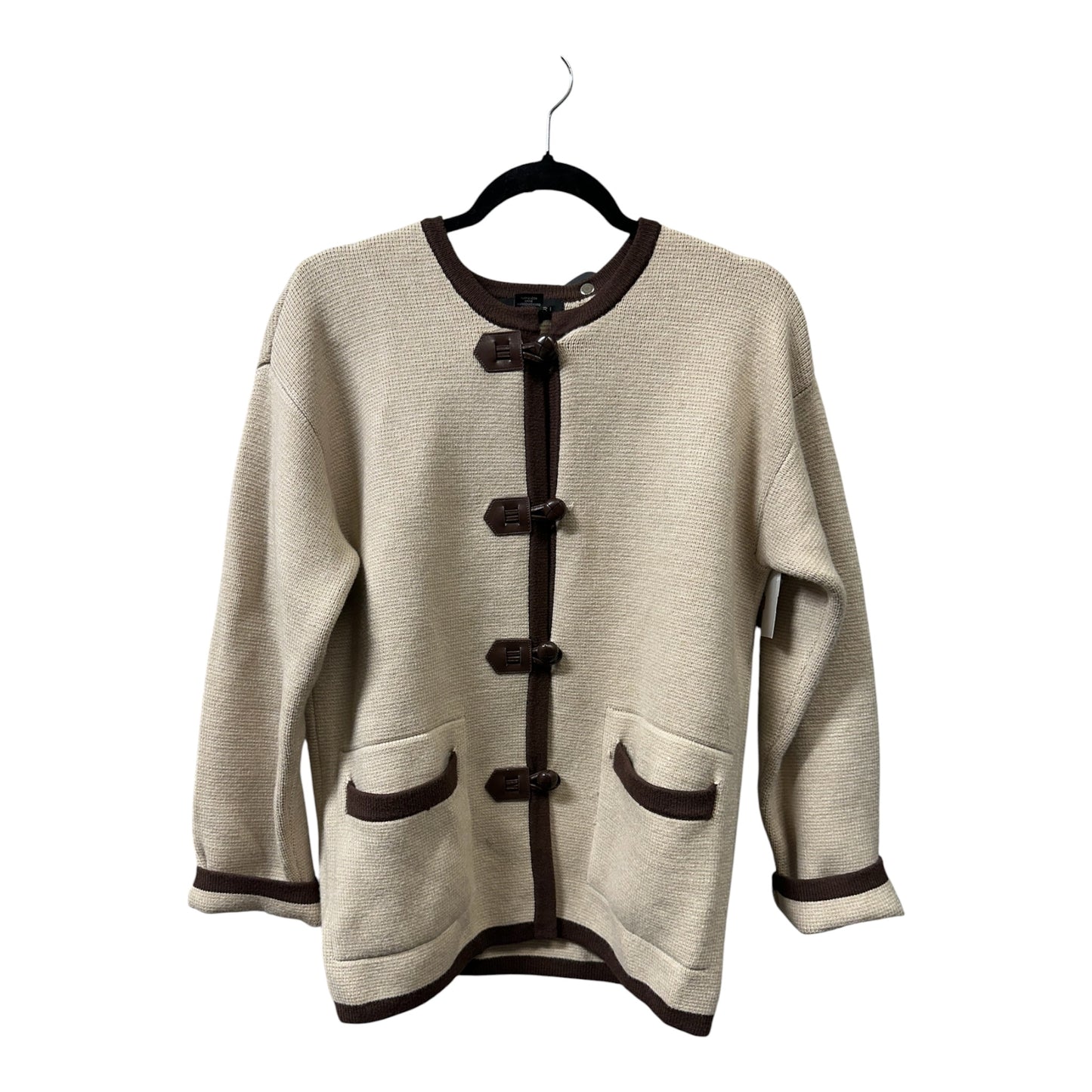 Cardigan By Tahari In Brown, Size:Xs