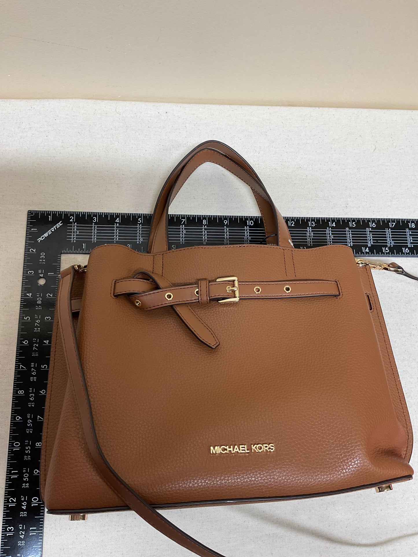 Handbag Designer By Michael Kors In Brown, Size:Medium