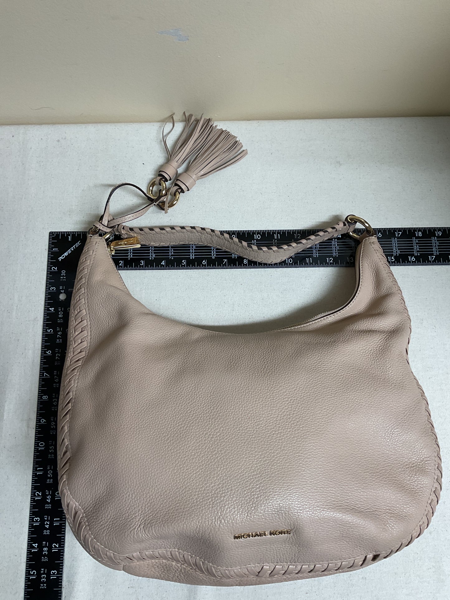 Handbag Designer By Michael Kors In Beige, Size:Large