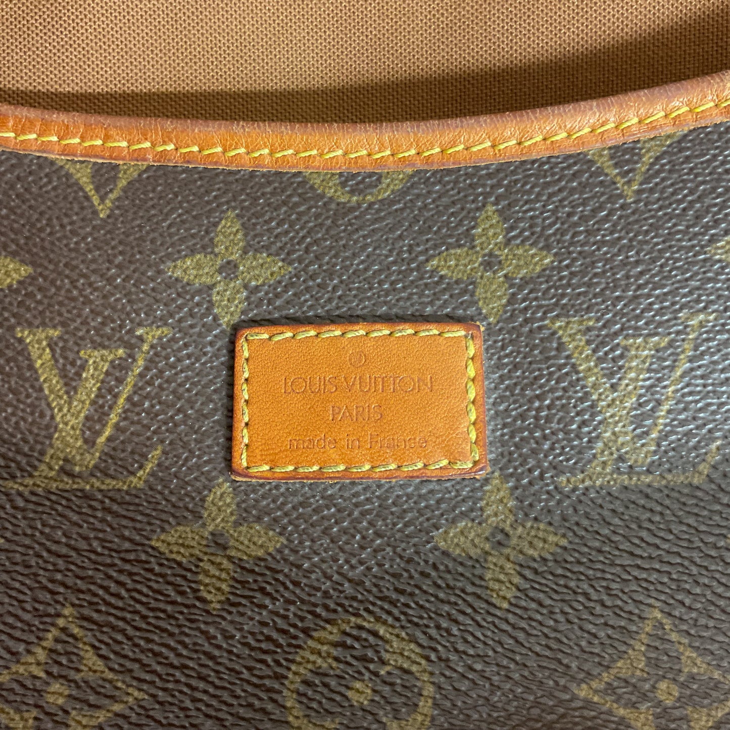 Handbag Luxury Designer By Louis Vuitton In Brown, Size:Large