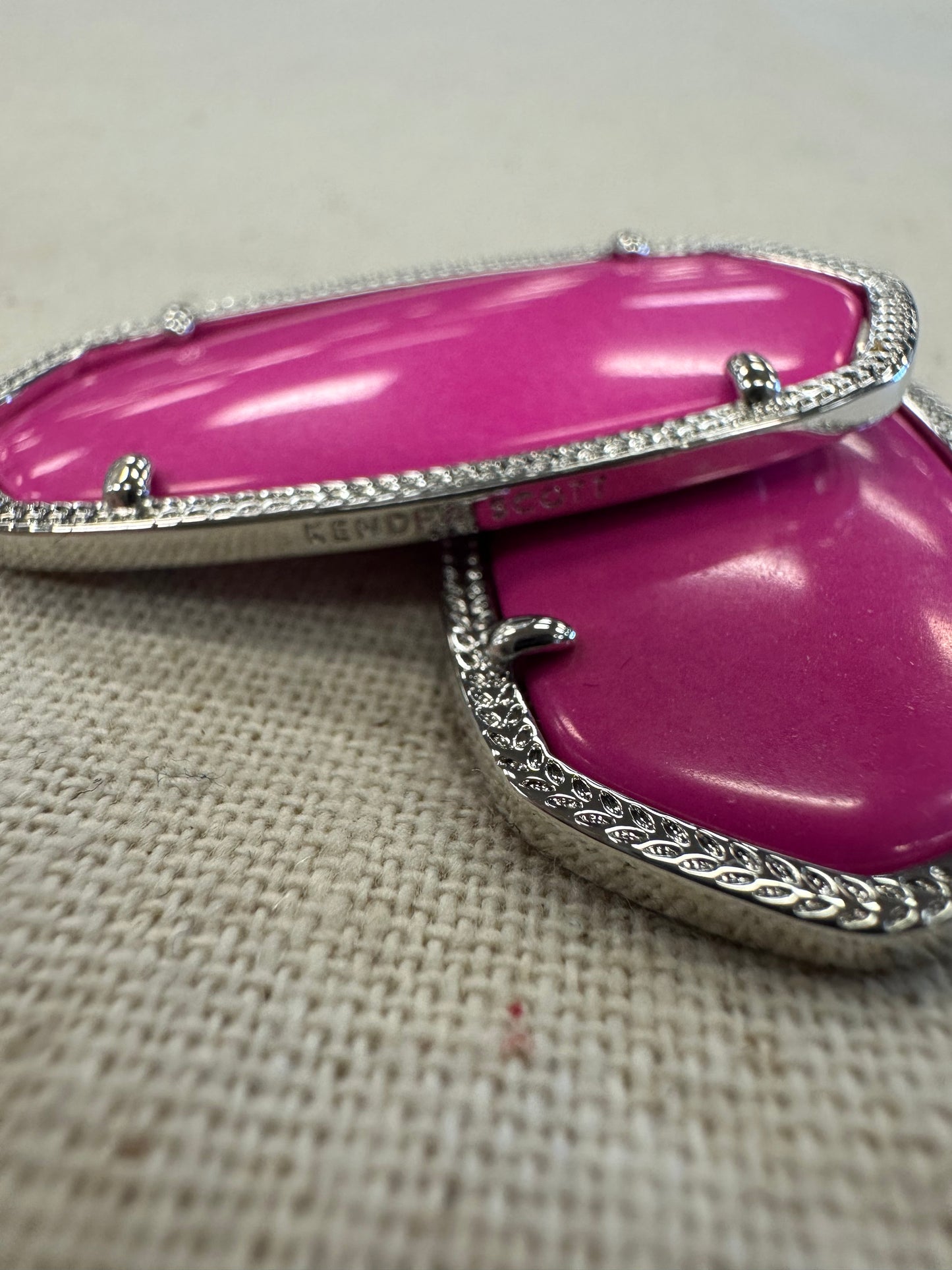 Earrings Dangle/Drop By Kendra Scott In Pink & Silver