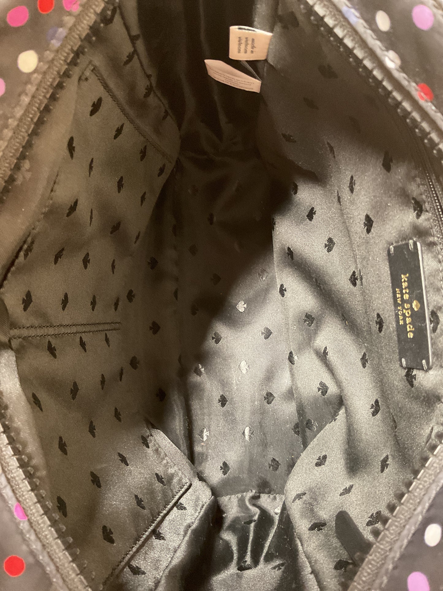 Handbag Designer By Kate Spade In Black & Purple, Size:Medium