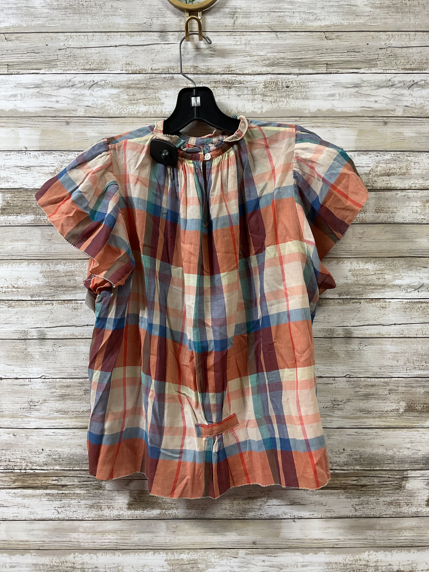 Top Ss By Cma In Plaid Pattern, Size:Xs