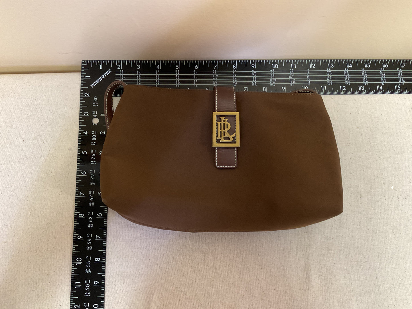 Handbag By Lauren By Ralph Lauren In Brown, Size:Small