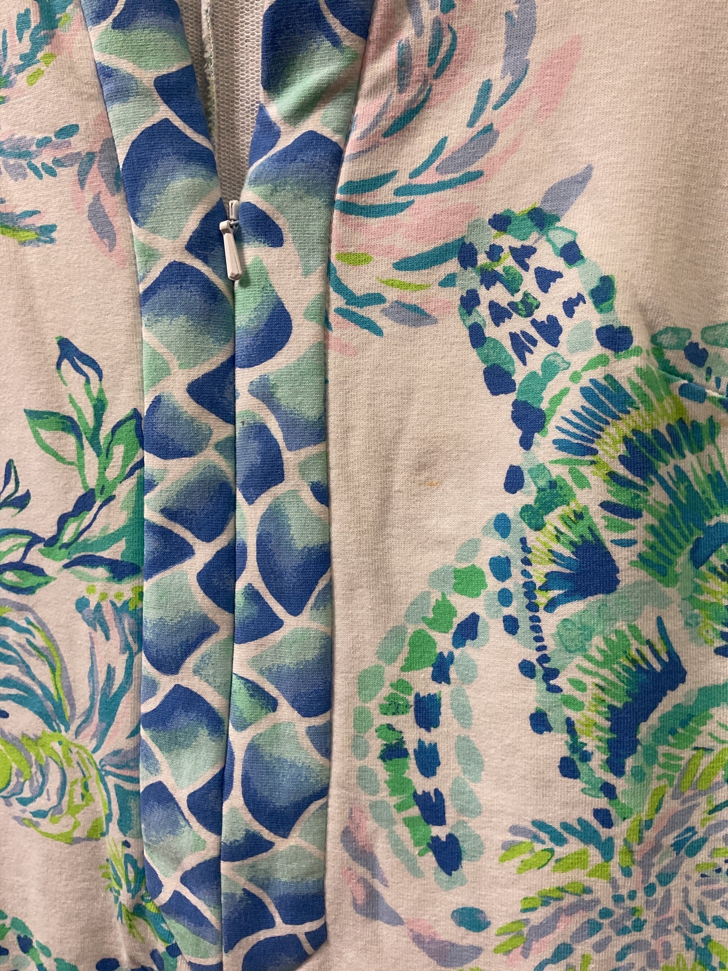 Dress Casual Midi By Lilly Pulitzer In Blue & Green, Size:Xs -as is small spot