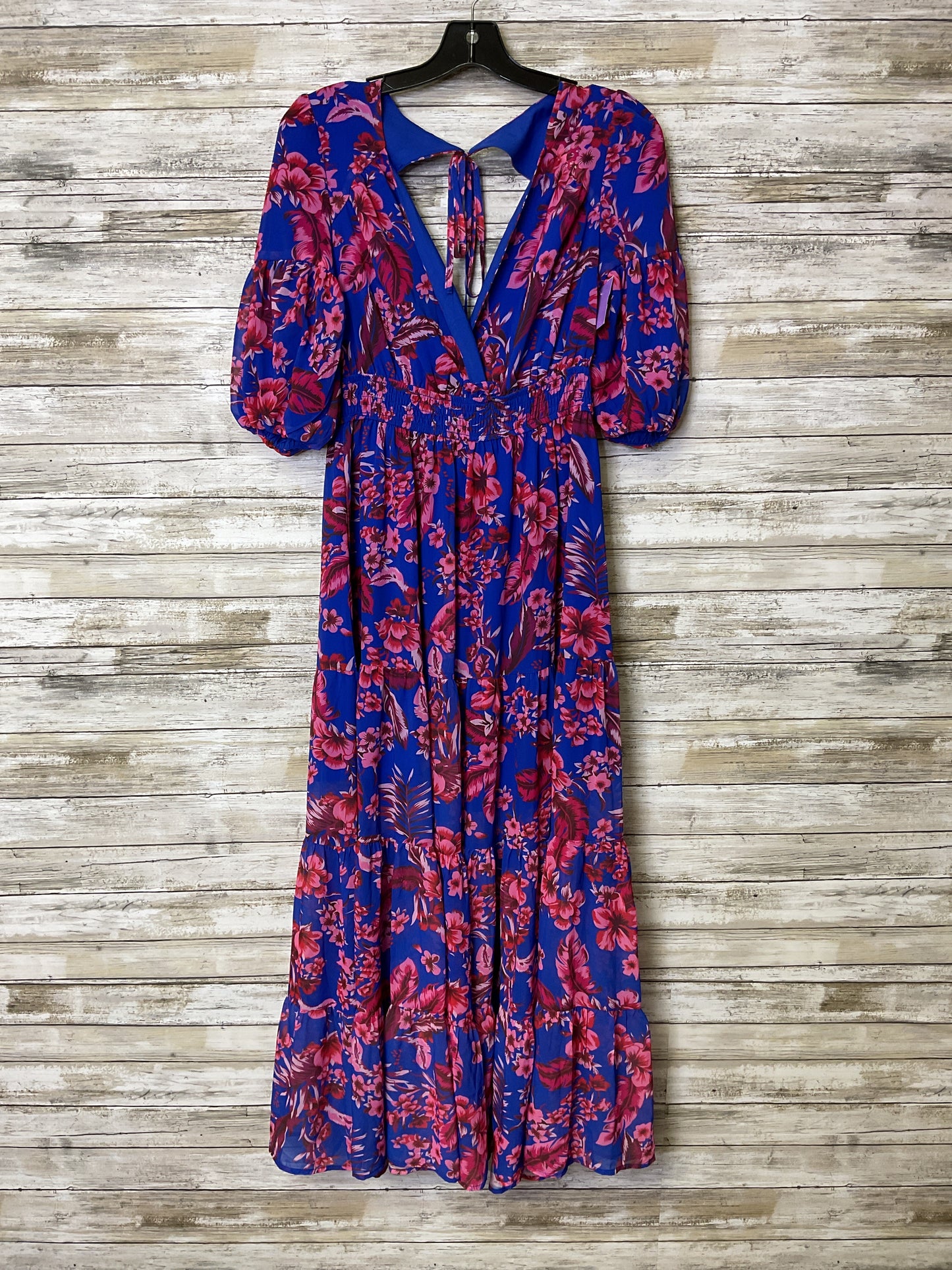 Dress Casual Maxi By Vestique In Blue & Pink, Size:S