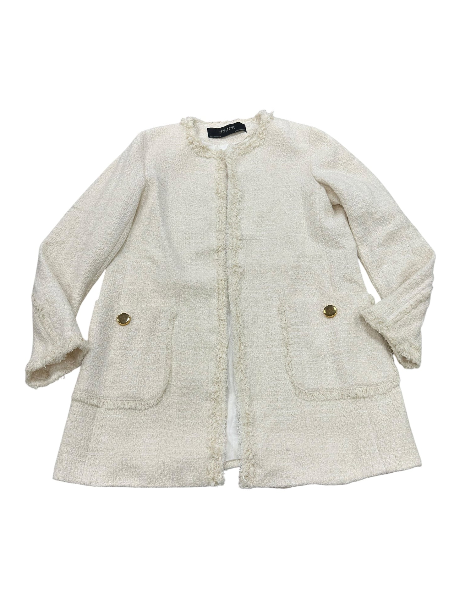 Blazer By Zara Basic In Cream, Size:M