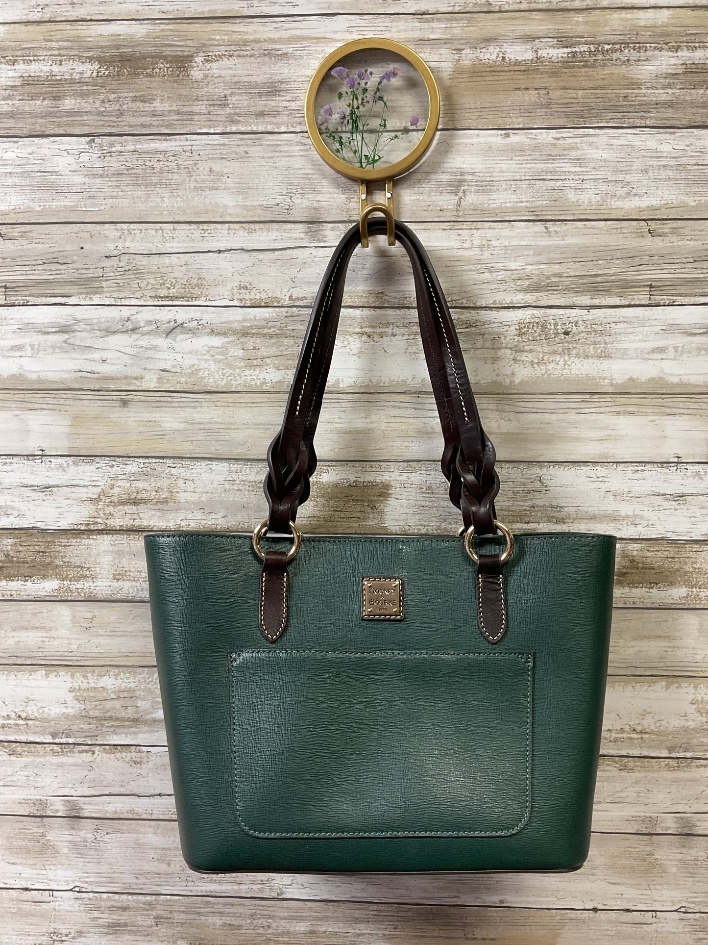 Handbag Designer By Dooney And Bourke In Green, Size:Medium