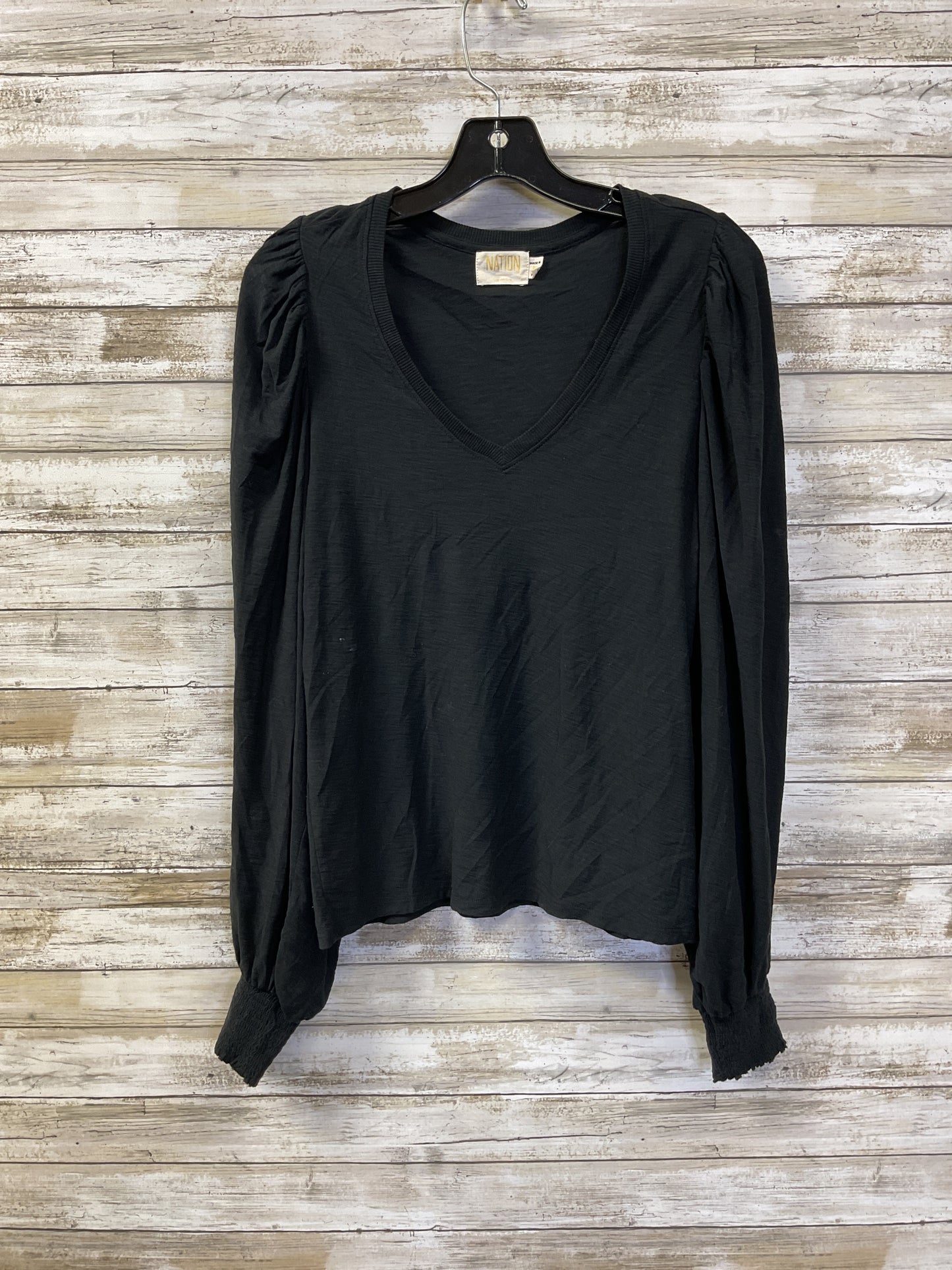 Top Ls Basic By Nation Ltd In Black, Size:M