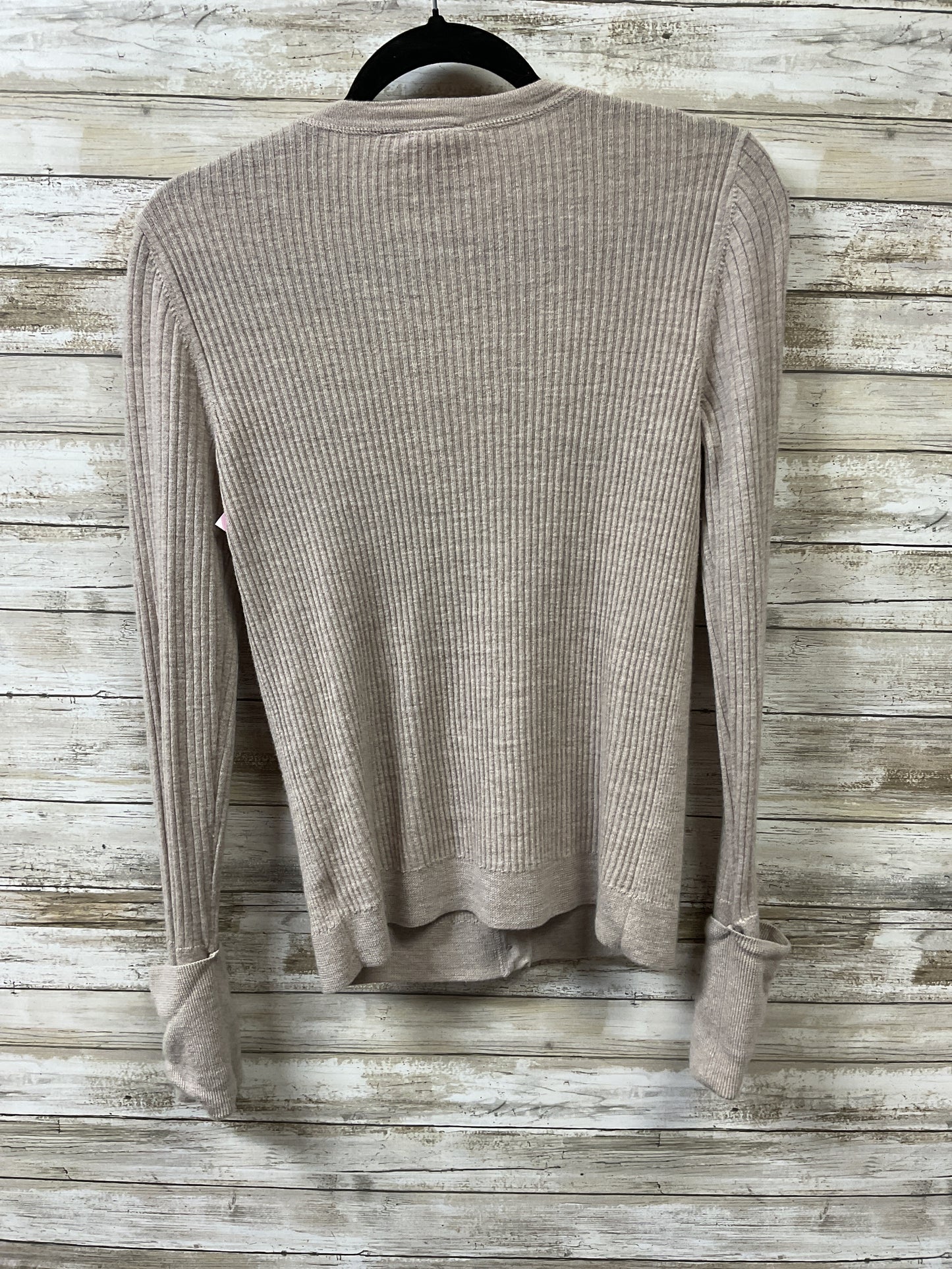 Sweater Cardigan Designer By Tory Burch In Tan, Size:L