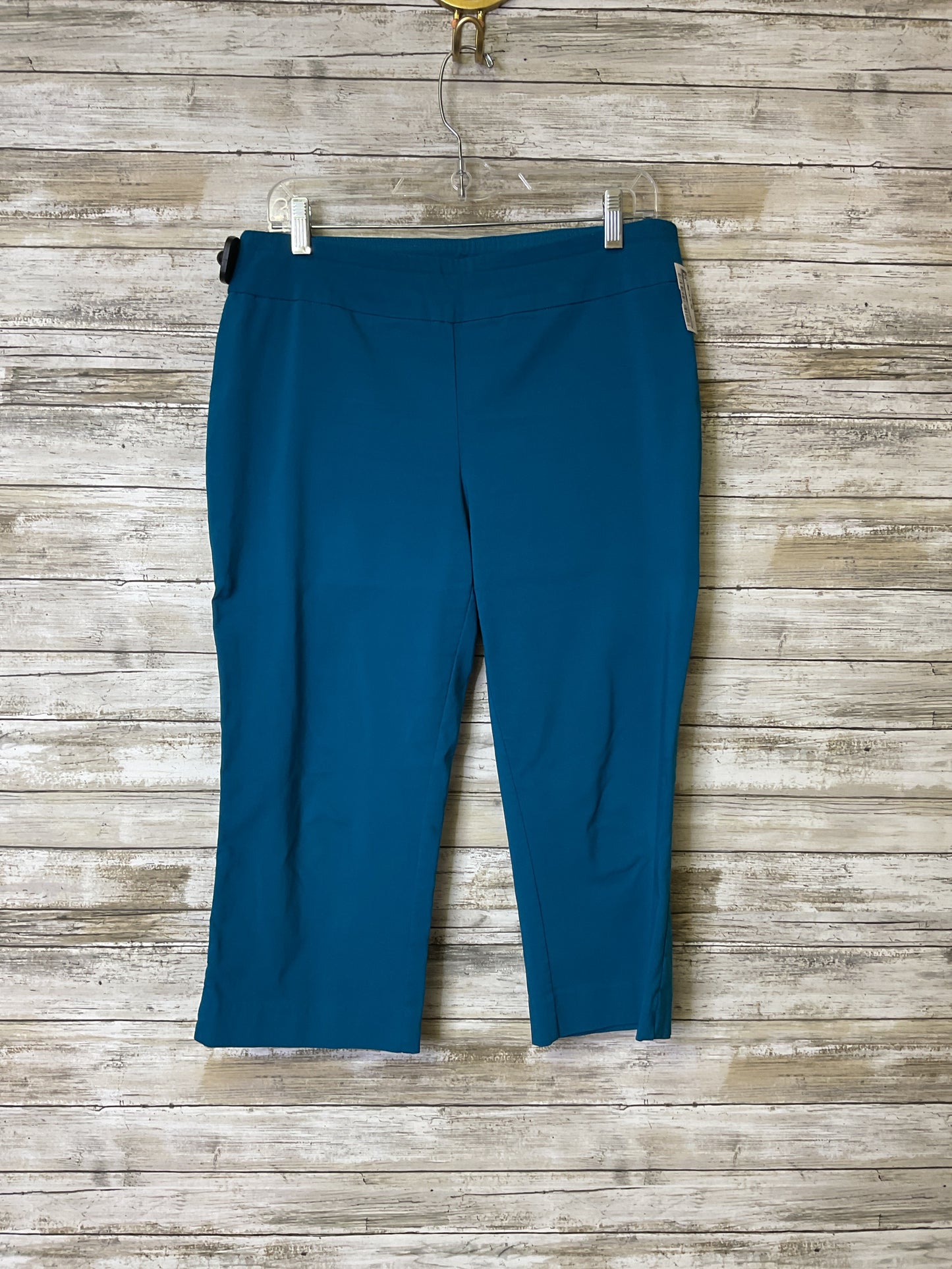 Capris By Dana Buchman In Teal, Size:M