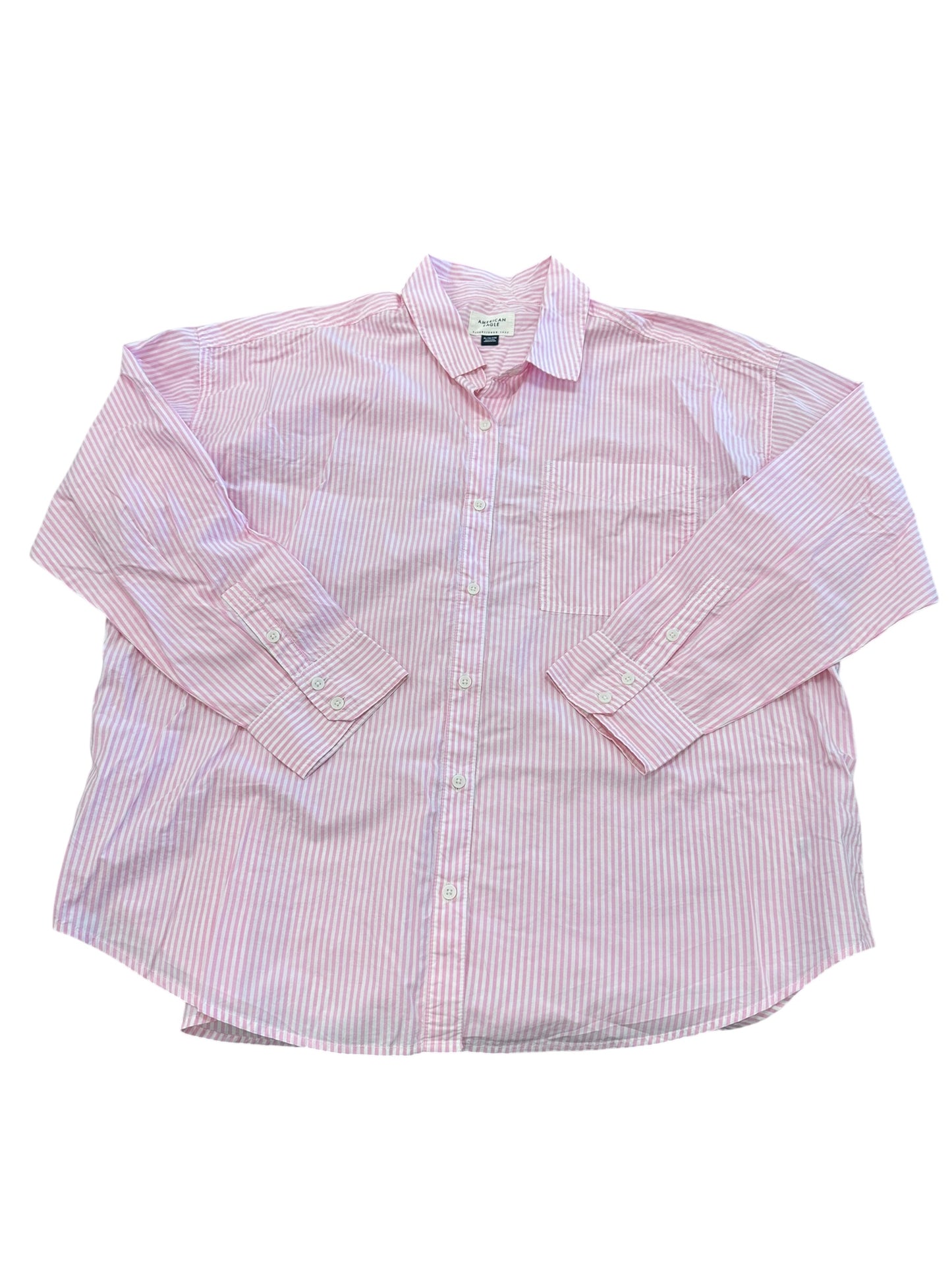 Top Ls By American Eagle In Pink & White, Size:Xl